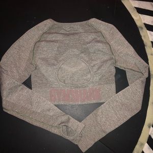 Grey Cropped GymShark Workout Top